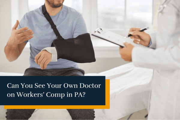 an injured worker consulting with a doctor