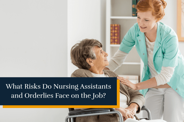 a nursing assitant helping an elderly woman in a nursing home