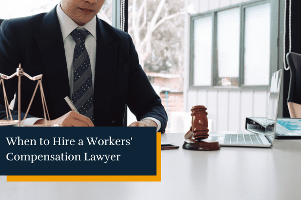 a workers compensation lawyer taking notes